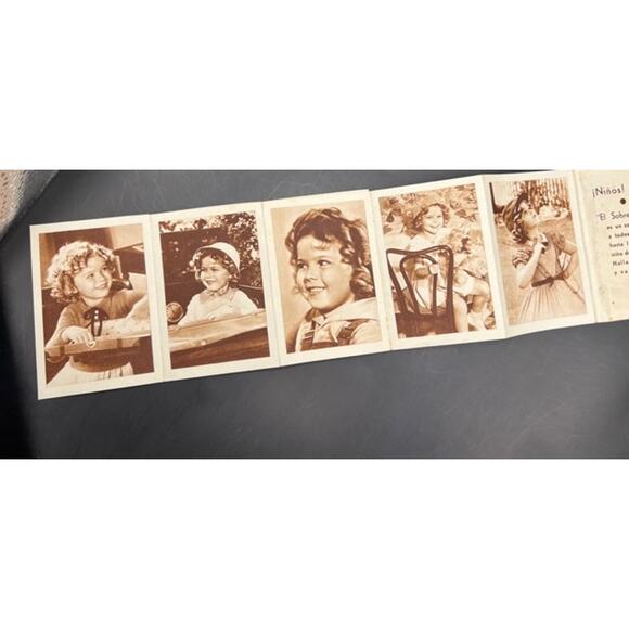 1930's Spanish Shirley Temple Photo Album Fold Out 30 Photos, Heidi, Curly Top - Picture 4 of 9